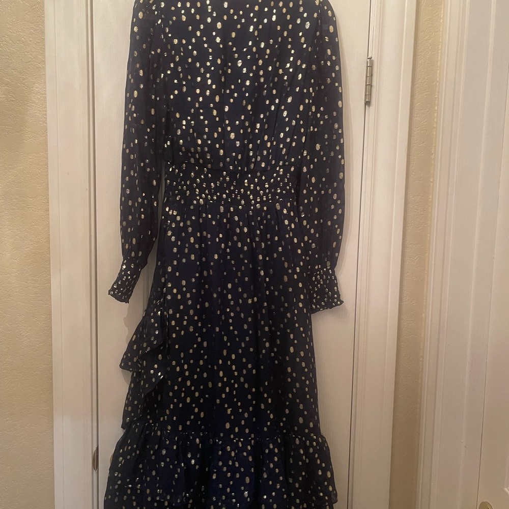 NEVER WORN Lilly Pulitzer Cristiana Midi Navy Blue Long Sleeve Dress - Picture 5 of 7
